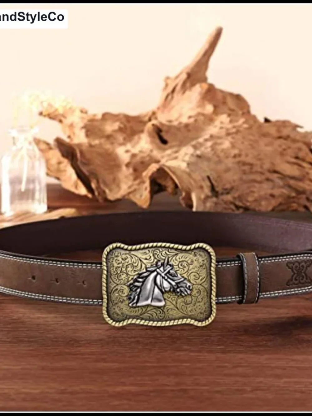 Western Horse Head Belt Buckle Zinc Alloy, Rodeo Cowboy Design, Fits 1.5
